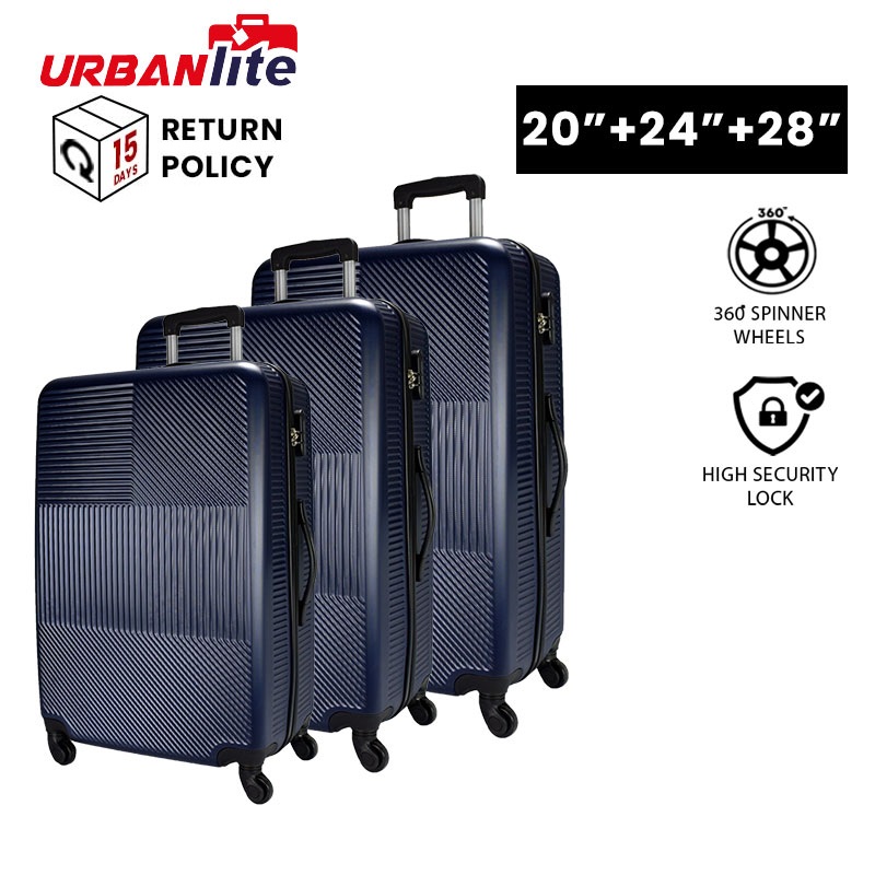 [SG Ready Stock] URBANLite RAY 3 In 1 Bundle Set 360° Spinner Wheel ABS Hard Case Luggage ULH9917 3 Working Days For Delivery By Universal Traveller