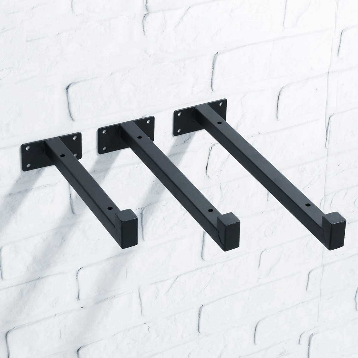 1pair Wall Mounted Shelf Bracket Heavy Duty Scaffold Board Floating Bracket Industrial Iron Support Table 20cm/25cm/30cm