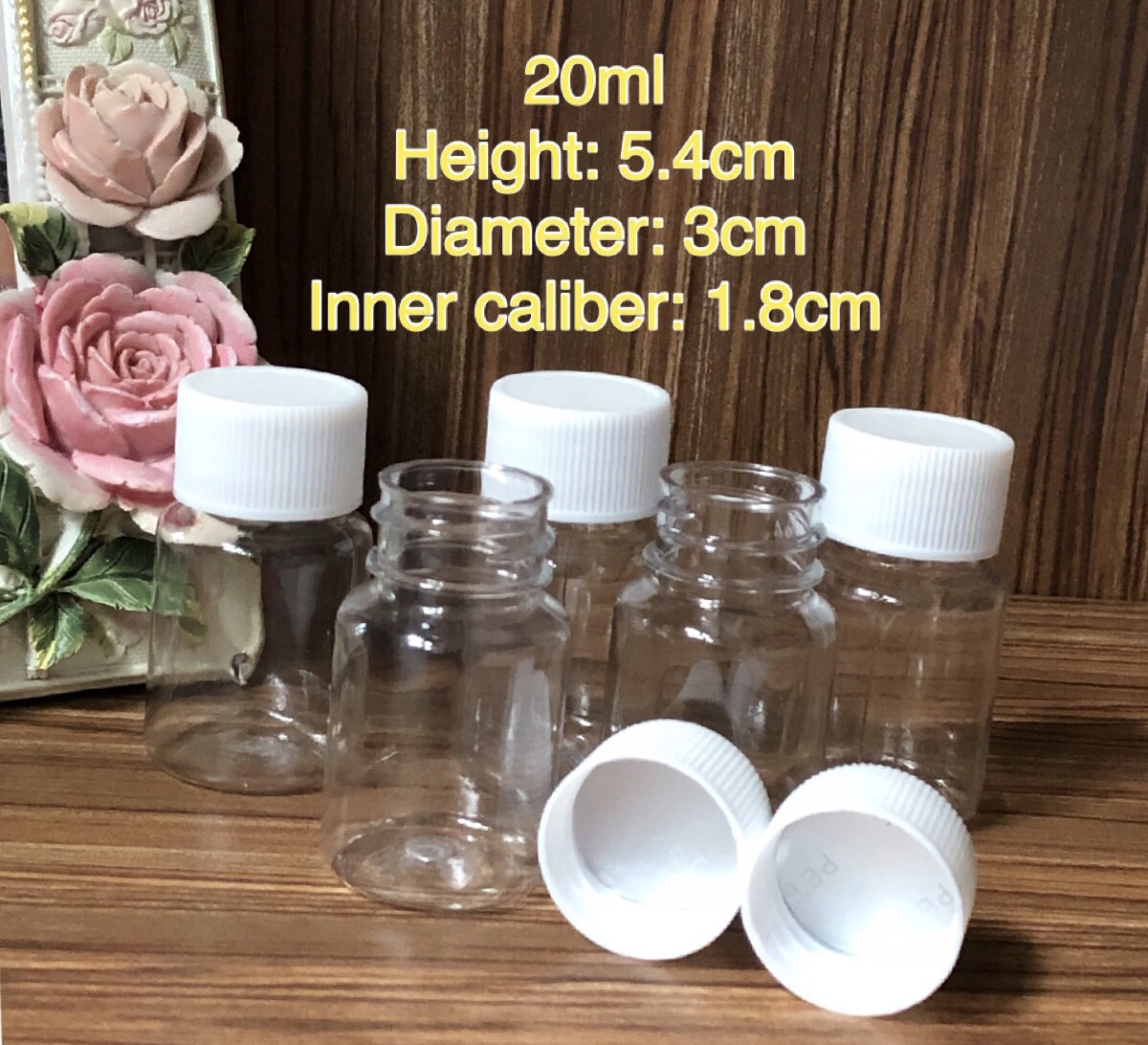 20ml x 5pcs Small Transparent Plastics Bottle / Liquid Bottle / Sample Bottle / Empty Bottle