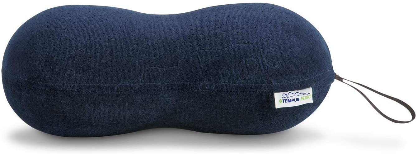 Tempur Tempur-Pedic All-Purpose Lumber Spine Back Chair Seat Car Plane Flight Travel Memory Foam Support Pillow, Standard, Navy