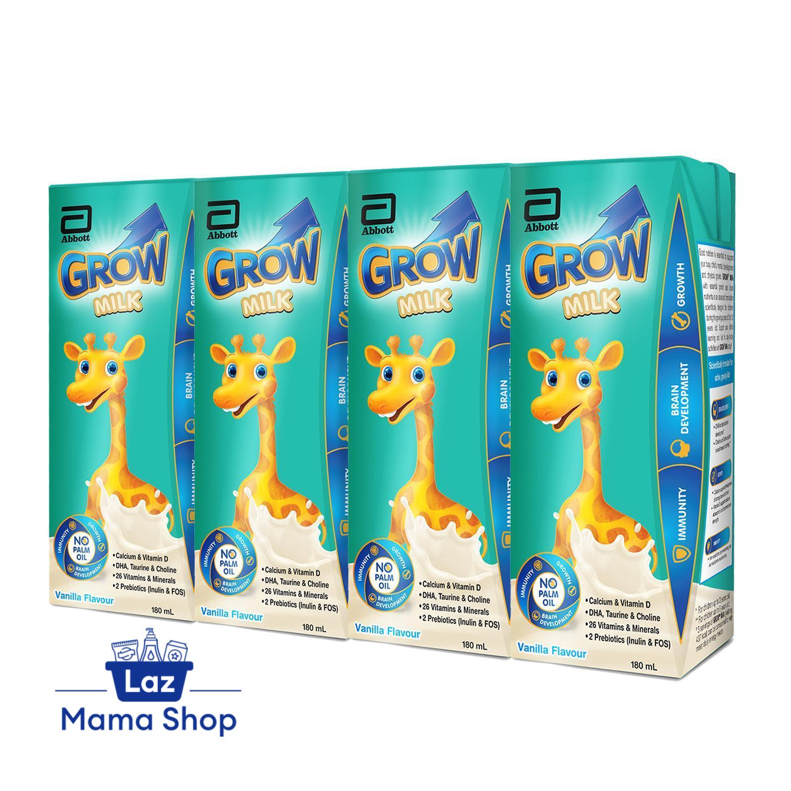 Abbott Grow Growing Up Milk for Kids - Ready-To-Drink Vanilla (3 - 12 years) - 4x180ml
