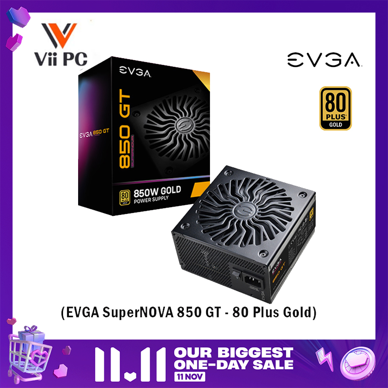 EVGA SuperNOVA 850 GT - 80 Plus Gold, 850W, Fully Modular, Auto Eco Mode with FDB Fan Power Supply
