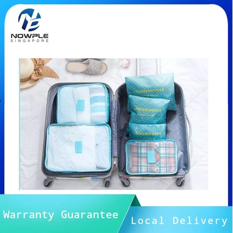 Travel Organizer Set 6 Pieces Foldable Washable  Luggage Storage Bag Korean Style Travel Organiser