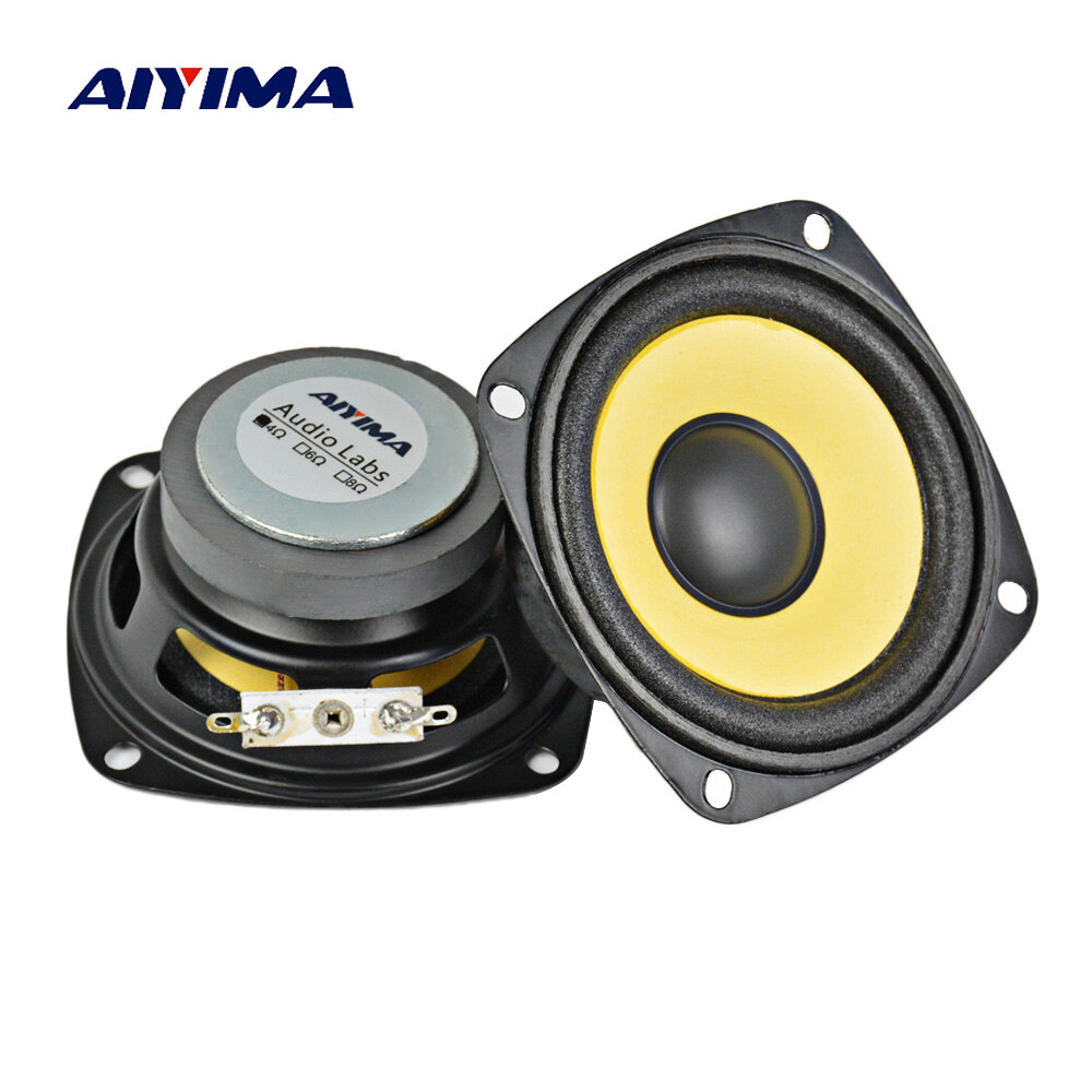 AIYIMA 2Pcs 3 Inch 4 Ohm 10W Audio Portable Speakers Full Range Sound Amplifier Speaker Multimedia Loudspeaker DIY Home Theater
