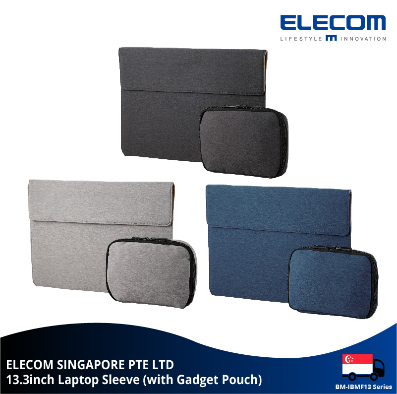 ELECOM IBMF Laptop Sleeve/ Inner Bag/ Laptop Bag/ Laptop Case/ Slim/ Comes with Pouch/ 3 Colors