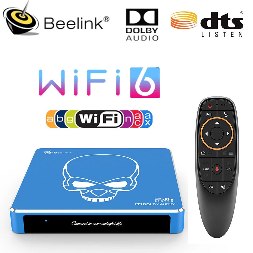 GT KING PRO WiFi6 Amlogic S922X-H Smart Android 9.0 TV Box 4GB DDR4 64GB ROM support Dolby Audio DTS Listen 4K HD Hi-Fi Media Player GT-KING PRO