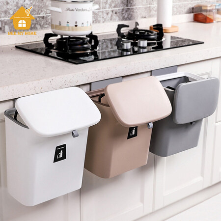 Kitchen Hanging Rubbish Bin Trash Can Recycle Bin Cabinet Slip Cover Dustbin