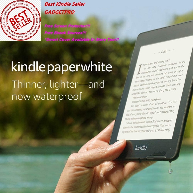 (11.11 Best Kindle Seller in Lazada) 2019 Kindle Paperwhite 4, Waterproof, Thinner, 32GB with Audiable, Special Offers (Black/Twilight Blue/Plum)