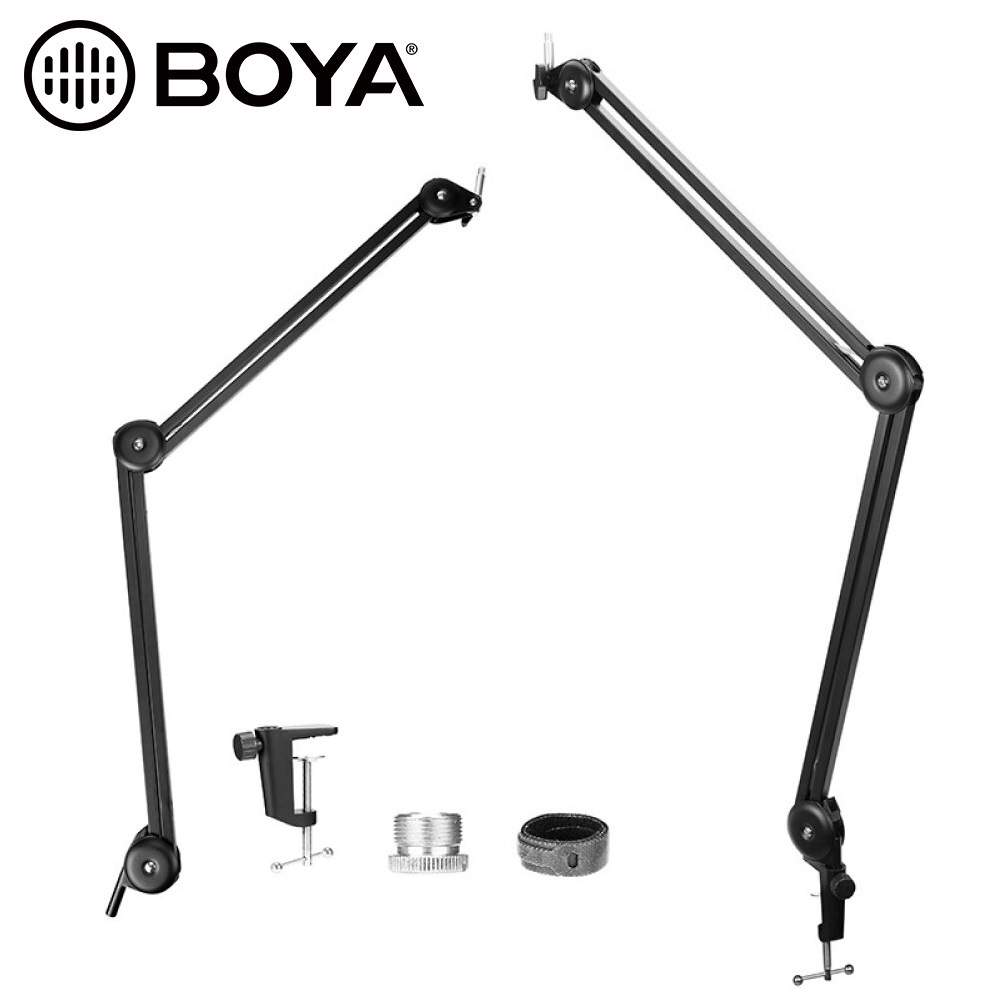 BOYA BY-BA20 Spring-Loaded Suspension Arm Table Clamp Mic Holder for Microphone BY-PM500 / BY-M1000