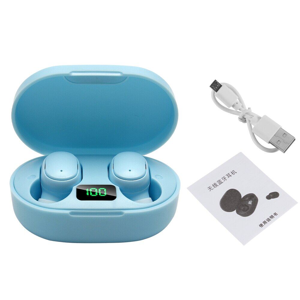 E6S TWS Bluetooth 5.0 Headphones Stereo For Mobile Phone Wireless Earbuds In Ear Handsfree Earphones Sports Headset