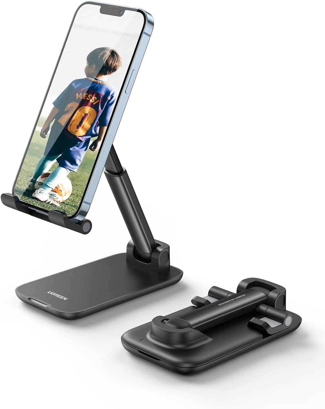 [SALE] UGREEN Phone Stand Cell Phone Holder for Desk Adjustable Foldable Compatible with iPhone 14 Pro Max 13 12 11 XS XR X SE 8 7 , Samsung Galaxy Note22 S21 S20 S10 S9, and more 4-7.9'' Mobile Phone