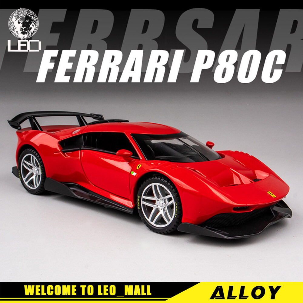 LEO 1:32 Ferrari P80C alloy model car for kids toys for boys toys for kids cars toys