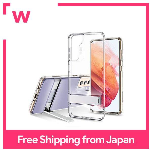 ESR Galaxy S21 Case Metal Kickstand Transparent tpu Cover Vertical and Horizontal Support Soft Clear