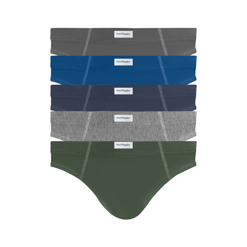 HUSH PUPPIES 5PCS MEN'S MINI BRIEFS | BAMBOO ELASTANE | #237991