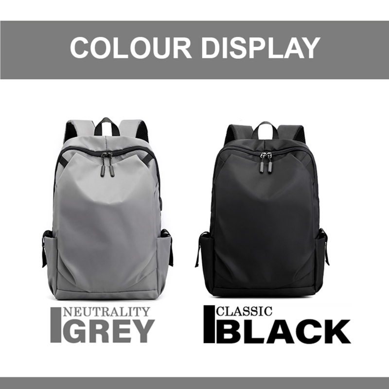 ✅ [SG] Men Laptop backpack/ Waterproof backpack School Bag/ Business Travel Leisure Bag with USB charging Port