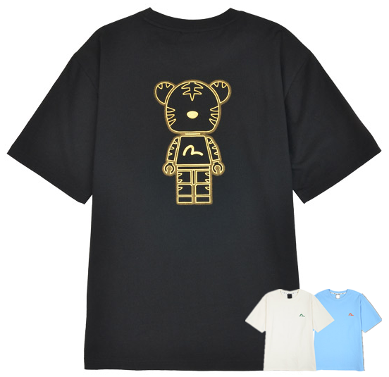 [EVISU KOREA] Planning tiger back half dot loose fit Tee
