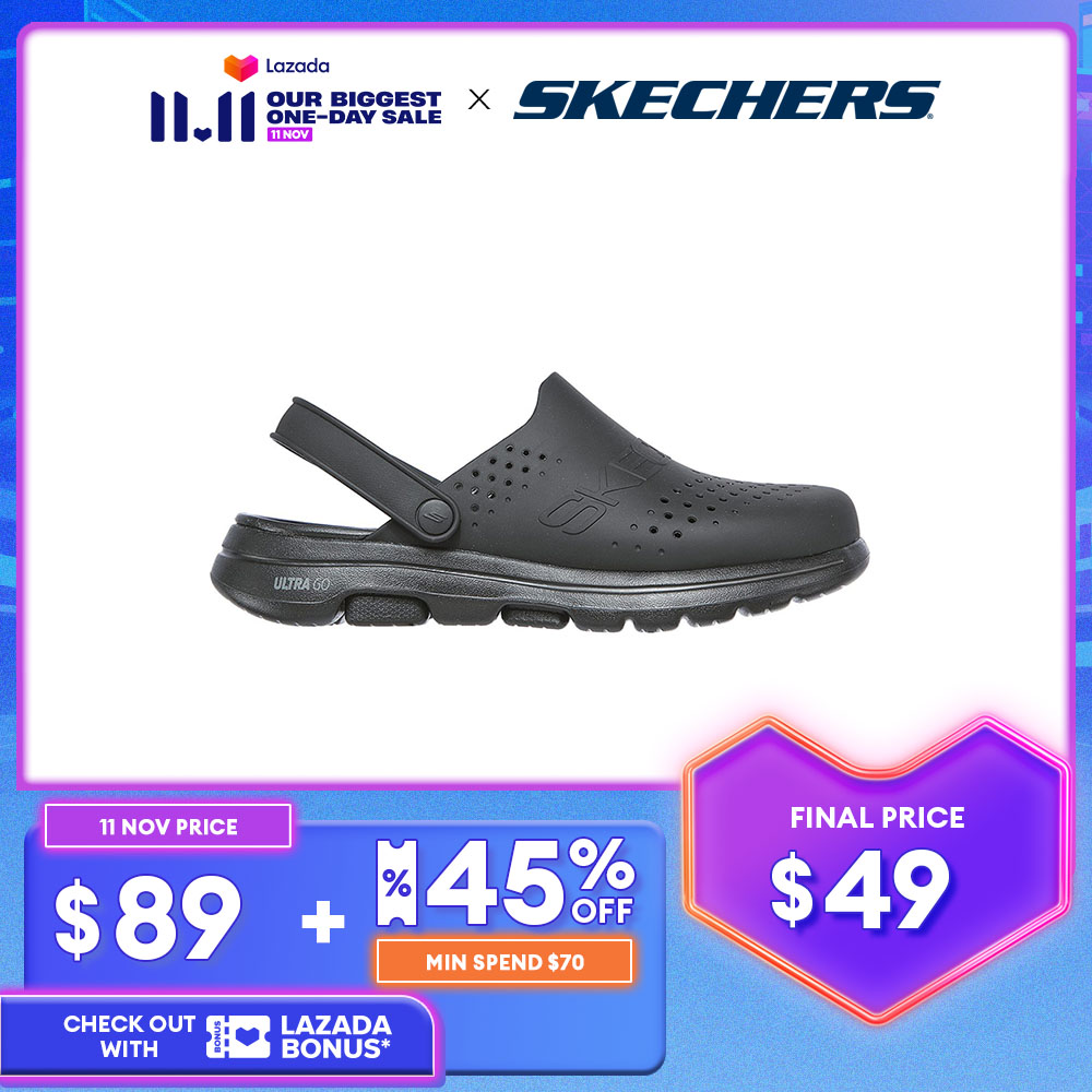 Skechers Mens Go Walk 5 Foamies Mens Sandals - 243010-BBK