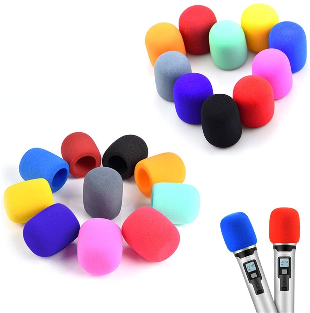 10 / 20 Pack Thick Handheld Stage Microphone Windscreen Foam Cover Karaoke DJ (10 Color)
