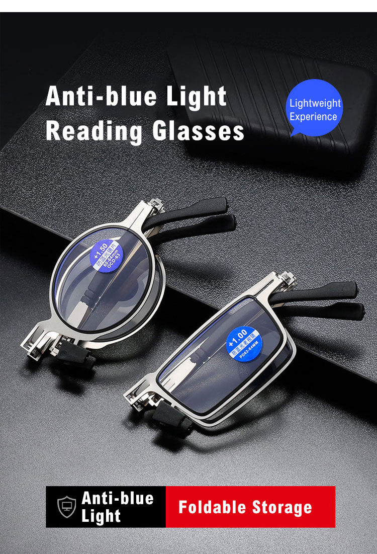 Meimingzi Lightweight Anti-blue Light Folding Reading Glasses