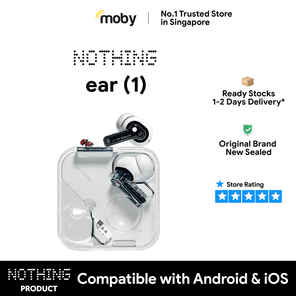 Nothing ear (1) - White | Nothing Ear 1 ANC Active Noise Cancellation TWS Wireless Earbuds