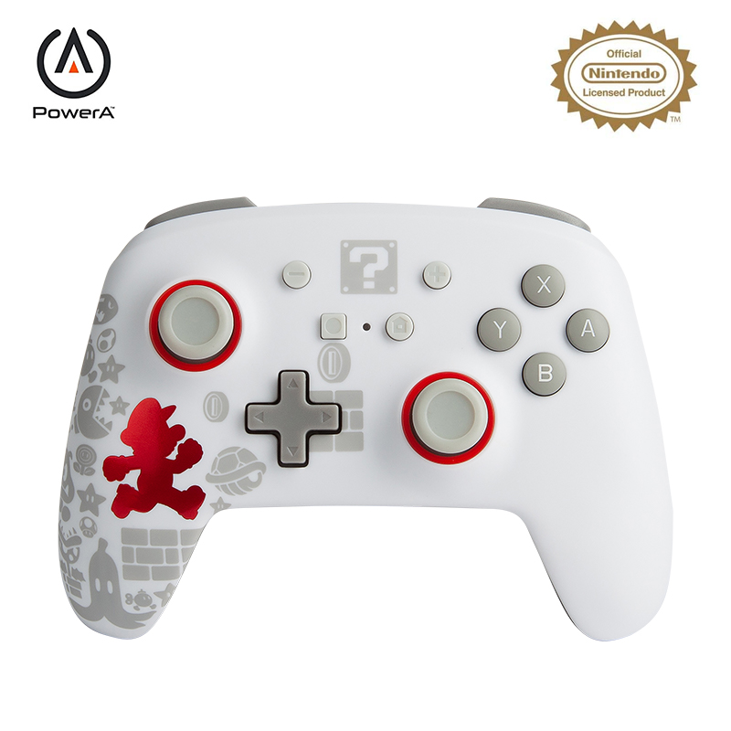 PowerA Enhanced Wireless Controller for Nintendo Switch, Nintendo Switch OLED, Nintendo Switch Lite - Running Mario (Officially Licensed)