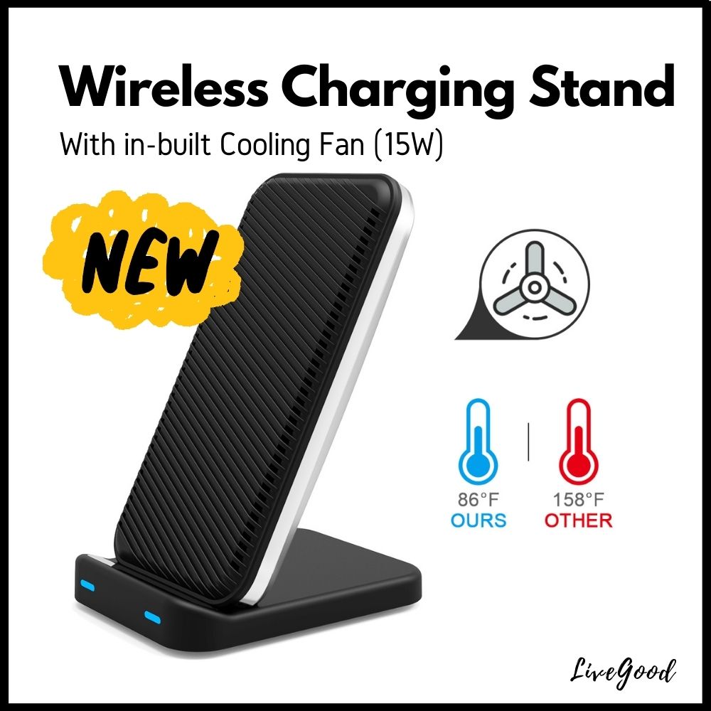 Wireless Charging Stand (15W) with in-built Cooling Fan