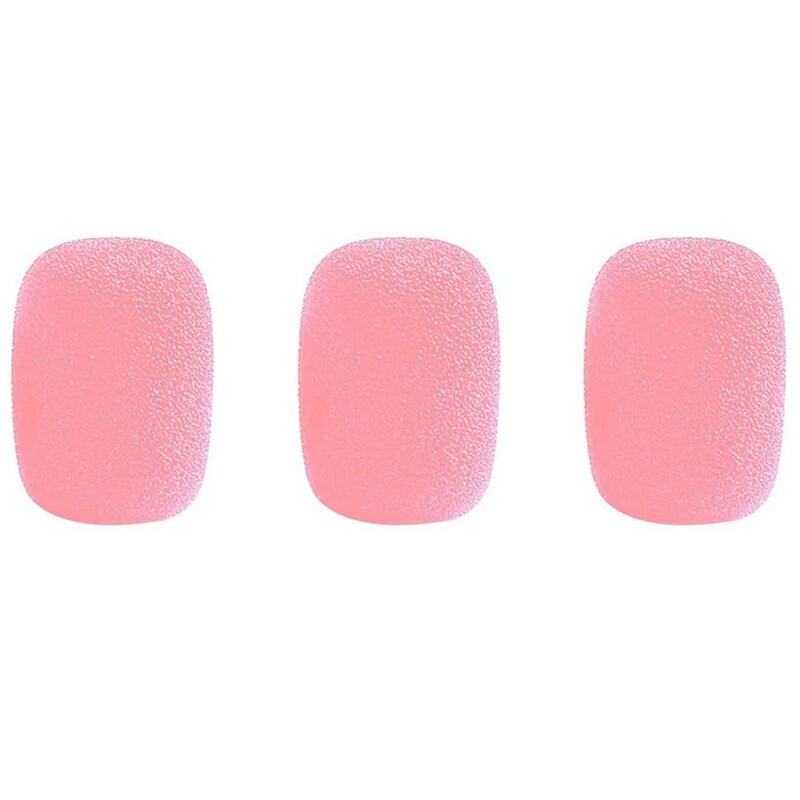 30 Pack Lapel Headset Microphone Windscreen, Microphone Sponge Foam Cover Mini Size Lavalier Microphone Windscreen Pink