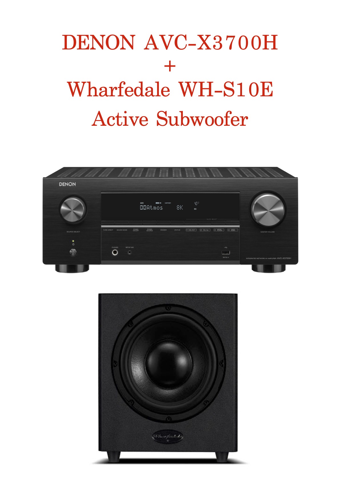 Denon AVCX3700H with Wharfedale WH-S10E