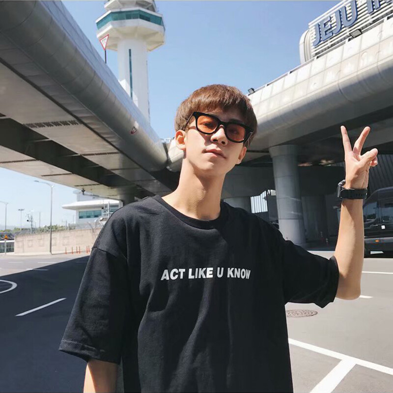 t shirt Men Large Size Korean Street Style Figure Cartoon Print Oversize Casual Fashion Tops
