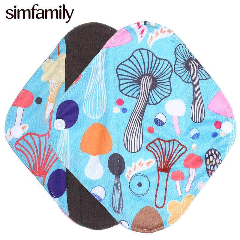 [simfamily] 10Pc Panty Liner Waterproof Bamboo Charcoal Material Menstrual Cloth Sanitary Pads Reusable Healthy physiological