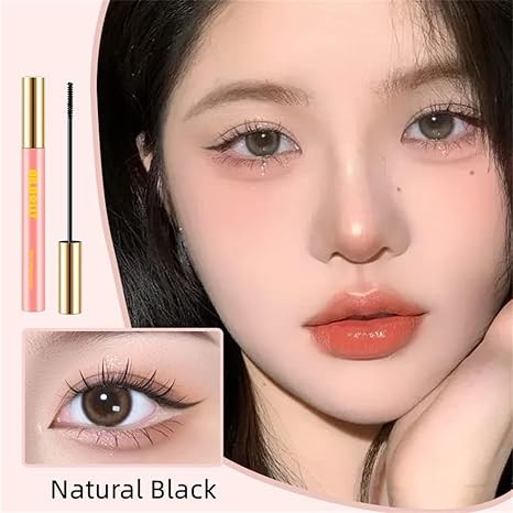 Fine Brushed Mascaras,Catching Tiny Eyelashes,Waterproof Mascara,Long Lasting,Smudge-proof,Black (1 Pcs)